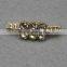 Rhinestone round pierced leaf metal decorative shoe clips&metal buckels for dress