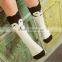 New creative cartoon fox pattern kids fuzzy socks children cute tube cotton socks gray and white tube socks