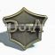 Custom antique brass metal badge in any shape
