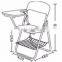 Factory price school chair with writing pad