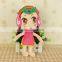 SYZB jewelry company customize 12" stuffed doll pink girl with Non Woven Fabric dress decoration