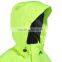 Men's Yellow Nylon Hooded Waterproof Hi Vis Workwear