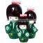pretty wooden kokeshi japanese baby dolls for sale