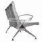 2 Seats paddings stainless steel public seating chair