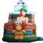 small indoor inflatable Jungle animal jumping dry slide, Air bounce inflatable slide