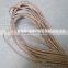 Real Nappa Leather Cords -Real Nappa Leather 2,5 mm Round Strobel Snake Patch Style Beige