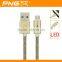 2015 Newest Arrival Metal Braided Strong fishnet charger cable for iPhone 5 6 6s