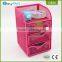 EasyPag top quality 3 color metal mesh office school desk organizer with drawer