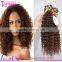 Kinky Curly Double Beads Brazilian Remy Human Hair Loop Micro Ring Hair Extensions For Blacks