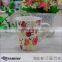 Hunan ceramic v shape mug with imprinted butterfly