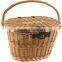 wholesale willow wicker basket oval sundries storage basket with lid and handle