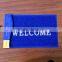 Blue Polyester Stain Resistant Floor Mat With Welcome Logo