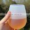 Large silicone rubber cup for beer and wine