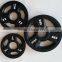 3 holes commercial PU bumper plates weight plate