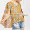 New Arrival Hot Sale Ladies 3/4 Split Sleeve Casual Chiffon Blouse