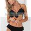 2016 hot lotus leaf lace fission bikini pure color sexy swimsuit suit