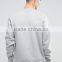2016 High Quality Custom Long Sleeve Without Hood Crew Neck Grey Men's 80% Cotton 20% Polyester Casual Pullover Sweatshirt