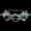 top quality fashion ruby stone crystal jewelry big crystal link bangle bracelet for anniversary