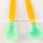 2017 2pcs/set baby care new arrivals newborn silicone baby practice spoon baby feeding spoon