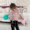 S17680A Wholesale cotton knitted cardigan girls sweater designs for kids