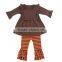 2017 Fall Girls Tunic Clothing Sets Wholesale Ruffle Pants Outfit Kids Clothing Baby Clothes