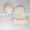Myfur 2016 Pure White Hot Sale Winter Hat with Removable Genuine Fox Body Fur Bobble