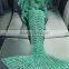 bedroom decor crochet knit colors fish design super softextile blanket cozy mermaid tail blanket with sleeves