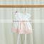 Wholesale short sleeve with belt cotton embroidery baby dress
