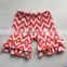 High quality 100% cotton baby summer shorts red weave printed pattern kids ruffle clothes shorts