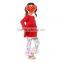 Kids wear christmas pajamas ruffle icing raglan top shirts and reindeer leggings baby outfit for children