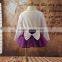 Little Girls Cotton Bow Purple Tulle Tutus for Photography