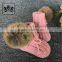 Winter Autumn Cute Pom Pom Girl Hand Crochet Booties Baby Sock Shoes