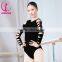 Women Ballet Bodysuit Ballet Leotards Ballerina Black Gymnastics Leotards Hollow Sleeve