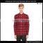 Western plaid cotton flannel shirt for man