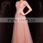 A-line Queen Anne Floor-length Satin with Beading Evening dress prom gown Party dress P024