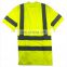 Fluorescent Yellow Reflective Safety Custom T Shirt