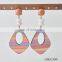 colorful wooden earrings boho earrings wood jewelry