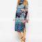 Fashion Midi Maternity Clothes Dress For Pregnant Women Bodycon Dresses In Graphic Patch Print