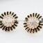 2016 new fashion sparkling earrings sunflowers zircon imitation jewelry accessories girls wedding gift