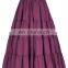 Belle Poque Women's Solid Wine Red Color Wide Hem Cotton Maxi Skirt Long Skirt BP000207-2