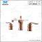 High-end Rose Gold Bathroom basin sink faucet vanity basin 3 hole deck mounted vessel sink taps