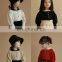 Q1379/Hot selling girls autumn fashion thick warm sweater puff sleeves comfortable cute baby girls sweater