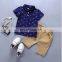 Customized fashion kids baby boy clothing set