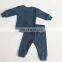 Custom Elastic Long Sleeve Autumn Sleepsuit Baby Cotton Ribbed Pajama Set