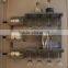 Rustic style vintage handmade wooden wine bottle shelf rack accept OEM