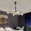 New European modern simple bedroom chandelier creative crystal glass lamp shade chandelier living room chandelier personality atmosphere