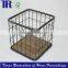 basket box ,cubic steel tube box,old cedar bottom basket box