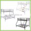 Heavy duty iron single metal bed adults metal frame school bed military 3 layers triple metal bunk bed