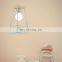 Colorful Restaurant Kitchen Home Lamp Pendant Light Wood Ceiling Rose Chandelier Iron Cage Hanging Lighting
