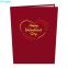 Red Rose Heart 3D Folding Card Most Beautiful Valentine’s Day Gift Card for Lovers